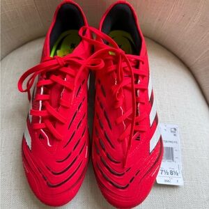 Adidas Predator Pro FG Red and White Men's Soccer Cleat Size 7.5